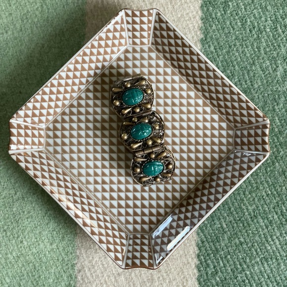 Vintage Japanese porcelain bowl,jewelry tray, trinket tray,minimalist decor, mcm - Picture 7 of 9